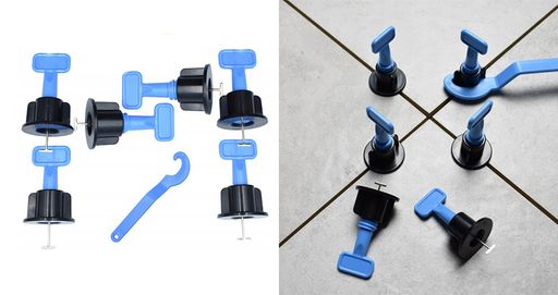 A reusable tile leveling system